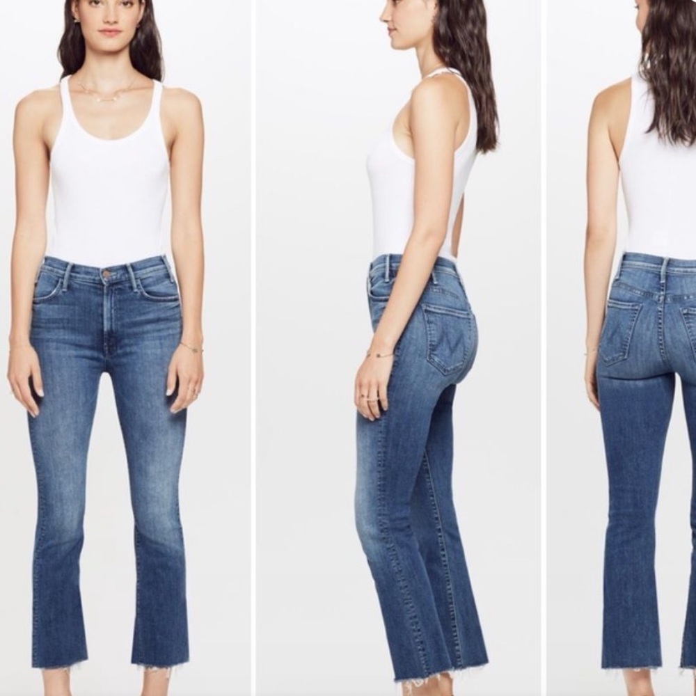 MOTHER Straight Leg Jeans in Classic Blue
